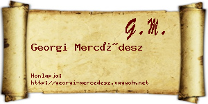 Georgi Mercédesz névjegykártya